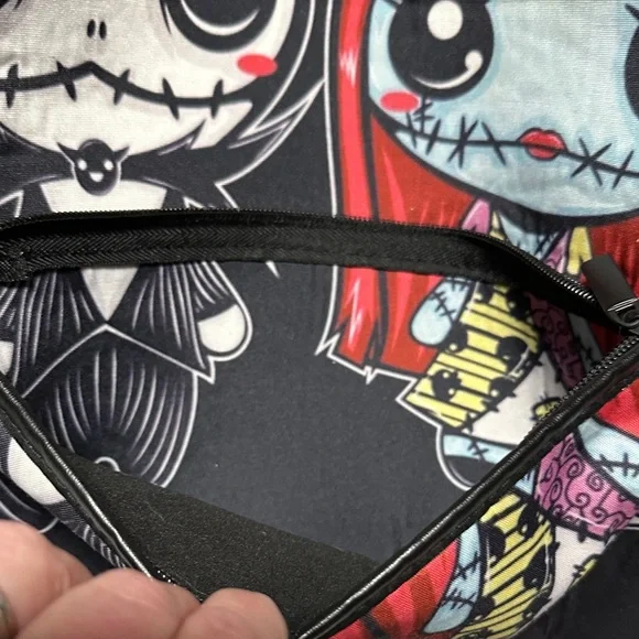 Loungefly Nightmare Before Christmas Black Backpack w/ Jack Skellington & Sally - Picture 3 of 7